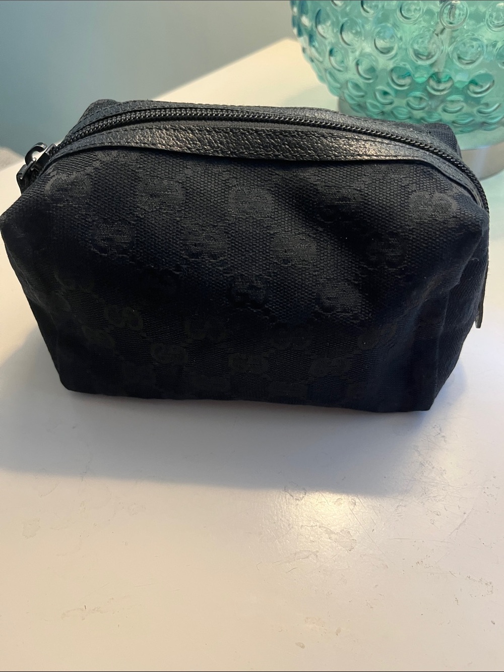 Vintage Gucci cloth cosmetic bag and Saks Fifth Ave  shopping bag